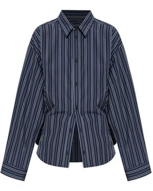 Balenciaga Shirt With Striped Pattern - Blue