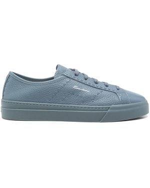 Santoni レザースニーカー - ブルー