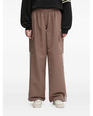 adidas 3-Stripe Logo Track Trousers - Brown