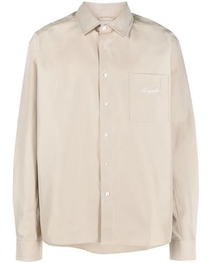 Axel Arigato Flow Logo-Embroidered Shirt - Natural