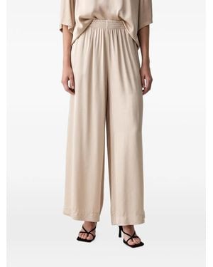 ViCOLO Elasticated Palazzo Pants - Natural