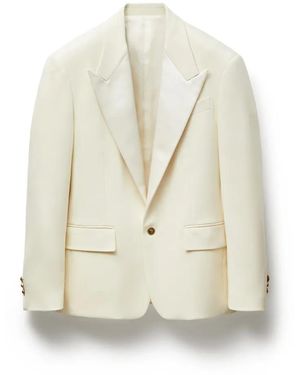 Versace Stretch Wool Blazer - White