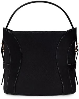 Aigner Kleine Deborah Bucket-Tas Met Contrasterend Stiksel - Zwart