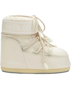 Moon Boot Tassel Lace-up Boots - Natural