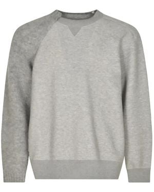 Sacai Jersey con diseño colour block - Gris