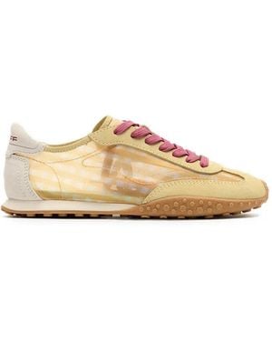 HOFF Bridge Gingham-Pattern Panelled Trainers - Natural