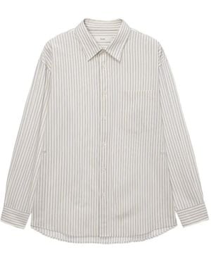 DUNST 2-Way Striped Pocket Shirt - White