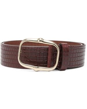 Isabel Marant Croc-Effect Leather Belt - Brown