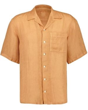 120% Lino Linen Shirt - Orange
