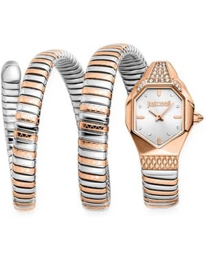 Just Cavalli Orologio Snake Ambra 22Mm - Metallizzato