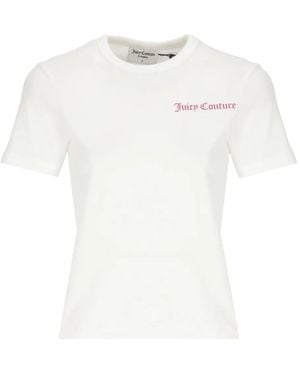 Juicy Couture Logo-Print Cotton T-Shirt - White