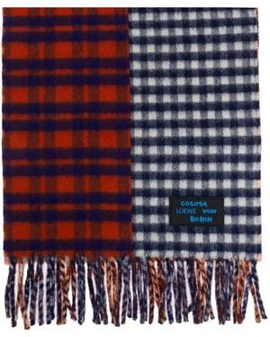 Loewe X Cosima Von Bonin Checked Scarf - Blue
