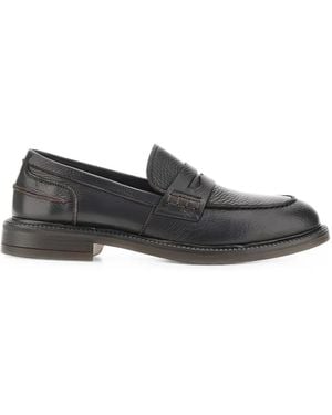 Calce Penny-Loafer Aus Gekörntem Leder - Grau