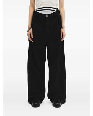 Ann Demeulemeester Kristel Five-Pocket Tie-Detail Jeans - Black