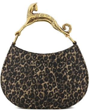 Lanvin Animal-Print Mini Bag - Black