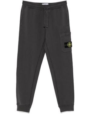 Stone Island Pantaloni Sportivi Con Applicazione - Grigio