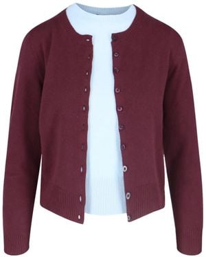 Canessa Cardigan Knitted Top Set - Purple