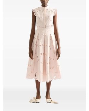 Erdem Floral Cutwork Sleeveless Shirt - Pink