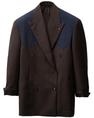 Versace Wool-Mohair Blazer - Blue