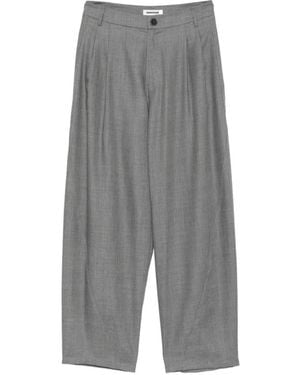 DARKPARK Phebe Pleated Wide-Leg Tailored Trousers - Grey
