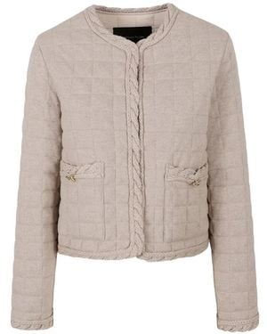 Fabiana Filippi Quilted Cable-Knit Jacket - Natural