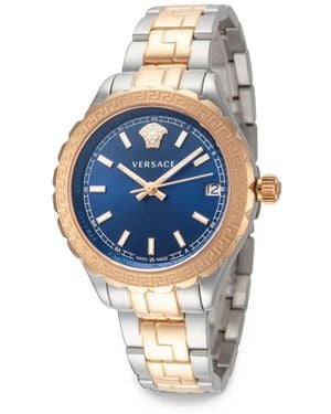 Versace Hellenyium Greca 35Mm Watch - Blue