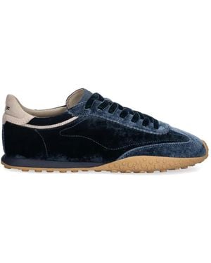 HOFF Velvet Lace-Up Sneakers - Blue