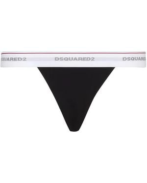 DSquared² String Mit Logo-Bund - Schwarz