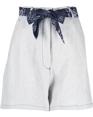 Emporio Armani ハイウエスト ショートパンツ - ブルー