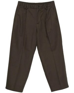 Herno Pleated Wide-Leg Trousers - Grey