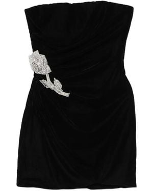 Adamaris Crystal-Embellished Strapless Mini Dress - Black
