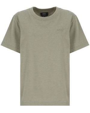 A.P.C. Embroidered-logo T-shirt - Grün