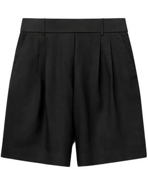 Benetton Linen Tailored Shorts - Black