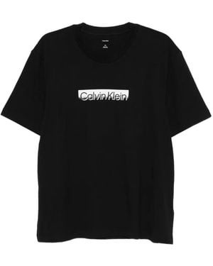 Calvin Klein Logo-Print T-Shirt - Black