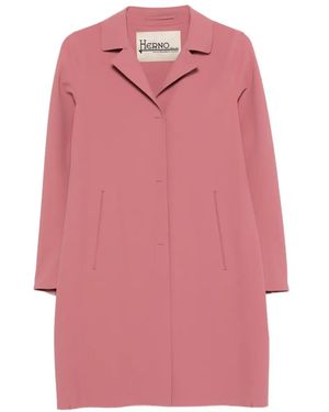 Herno Coat With Notched Lapels - Pink
