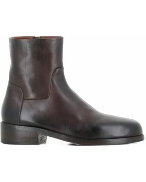 Marsèll Gnocco Side-Zip Leather Boots - Brown