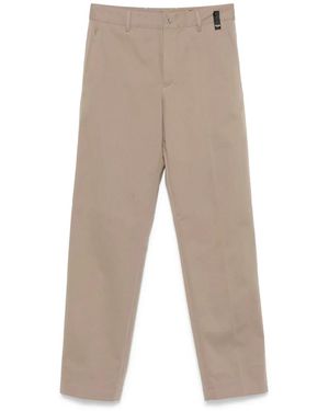 Fendi Pantaloni Con Placca Logo Ff - Neutro