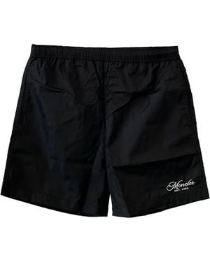 Moncler Logo-Detail Swim Shorts - Black