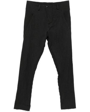 Masnada Herringbone-Pattern Belt-Loop Pants - Black