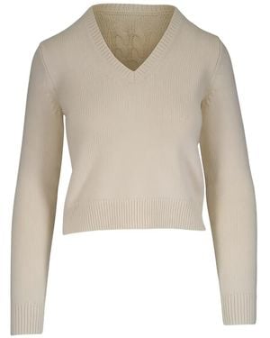 Nili Lotan Everstyn V-neck Jumper - Natural