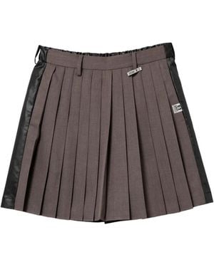 Maison Mihara Yasuhiro Panelled Skort - Brown