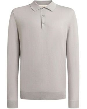 12 STOREEZ Buttoned Polo Shirt - Grey