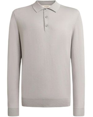 12 STOREEZ Buttoned Polo Shirt - Grey