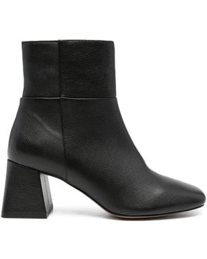 Geox 70Mm Coronilla Block-Heel Square-Toe Boots - Black