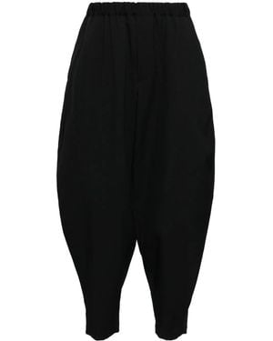 COMME DES GARÇON BLACK Wool Elasticated Balloon Trousers - Black