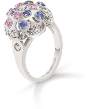 Officina Bernardi 18Kt Small Damasco Sapphire Ring - White