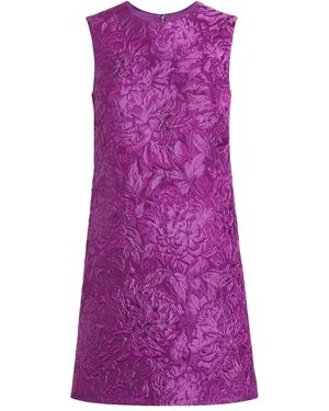 Dolce & Gabbana Mini-Jurk Met Brokaat-Effect - Paars