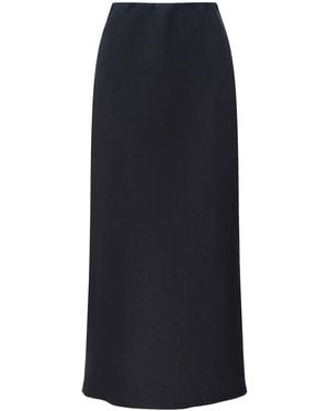 12 STOREEZ High-Waisted Linen Skirt - Blue