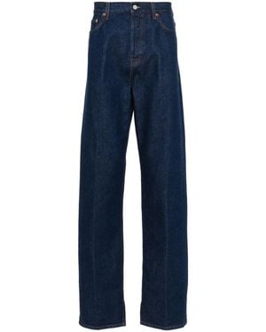 Gucci Logo-Patch Straight Jeans - Blue