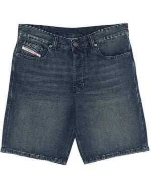 DIESEL Belt-Loop Pocket Shorts - Blue